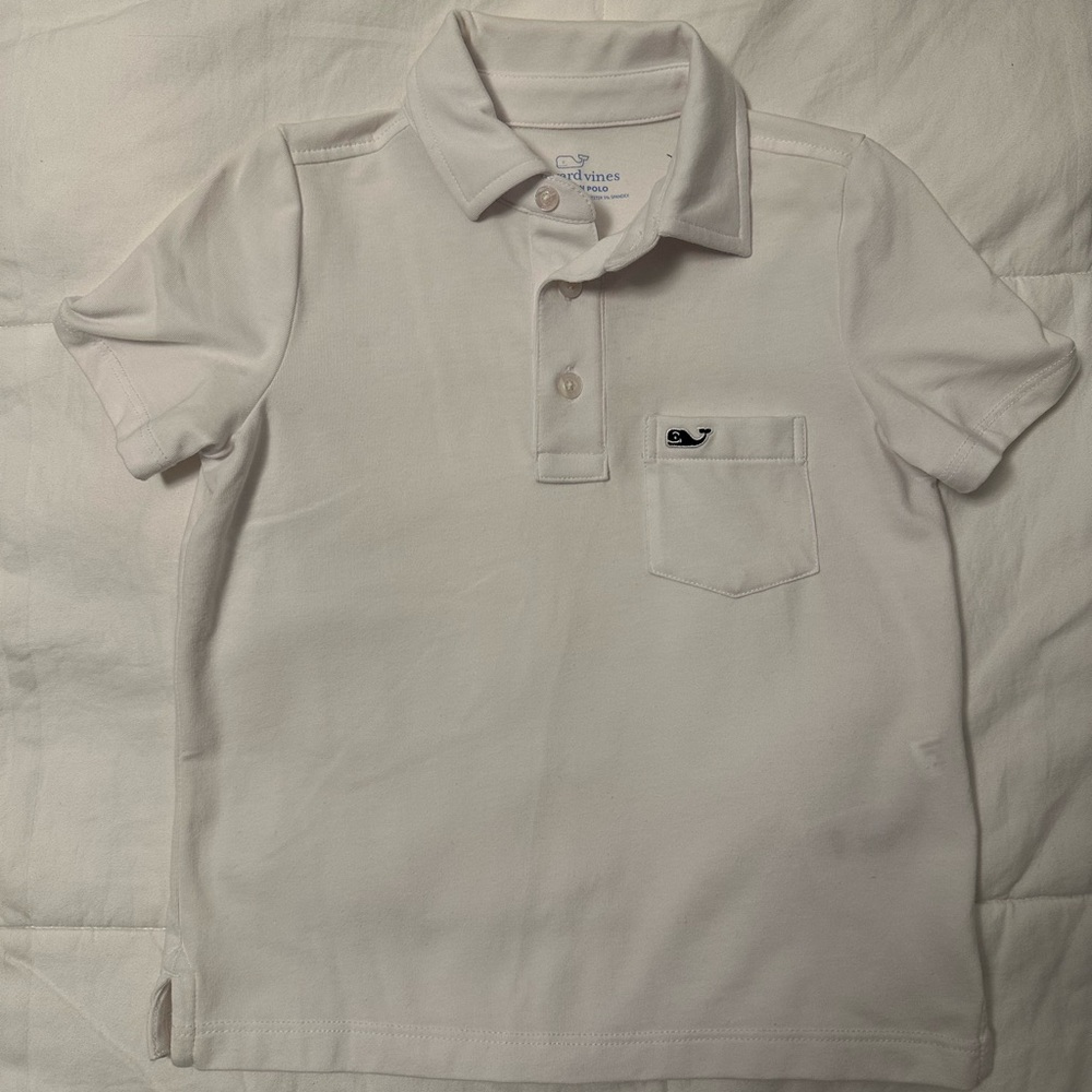Vineyard Vines Kids White Polo Shirt